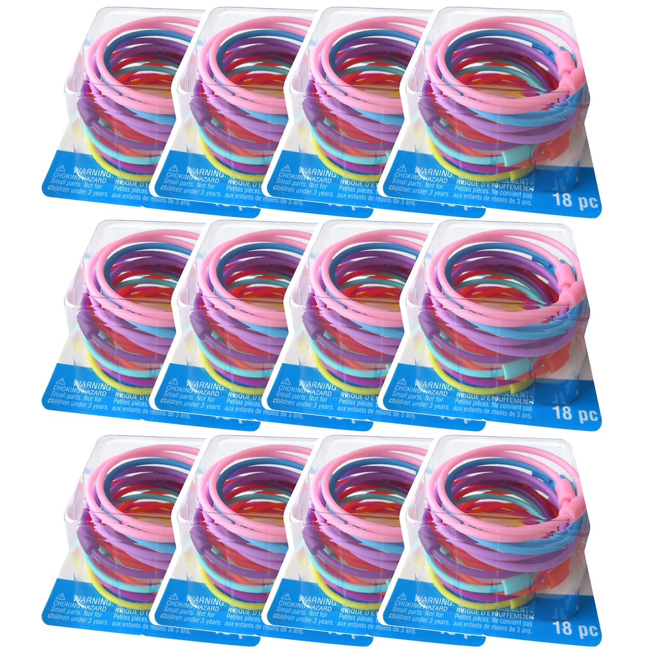 12 Packs: 18 ct. (216 total) Plastic Bead Bracelets by Creatology™